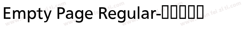 Empty Page Regular字体转换
